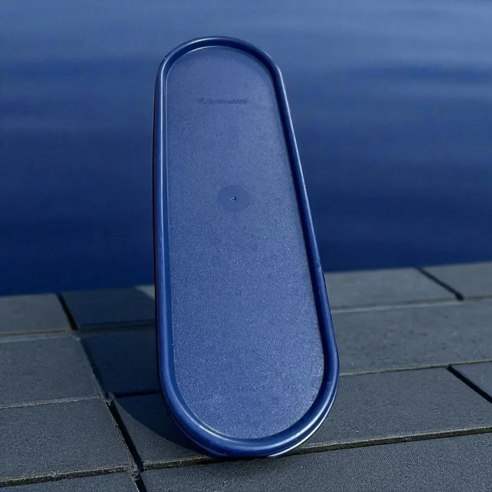 Tupperware 2402A Modular Mates Super Oval Replacement Seal Lid Navy Blue USA